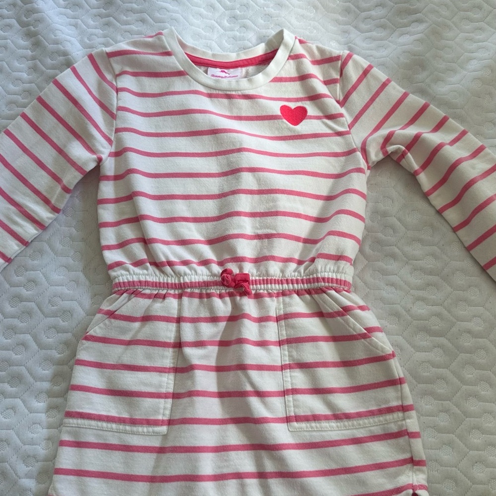 Tommy Bahama Pink and White Striped Kids Nightgown